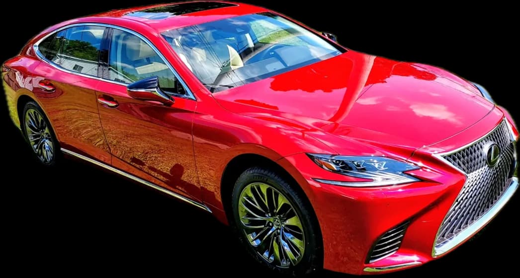 Red Lexus LS ceramic coated by No Bull